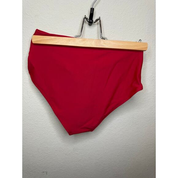 NWT Andrea Iyamah Maven High Waisted Bikini Bottom Red Womens Size XS Beach Swim - Picture 4 of 5